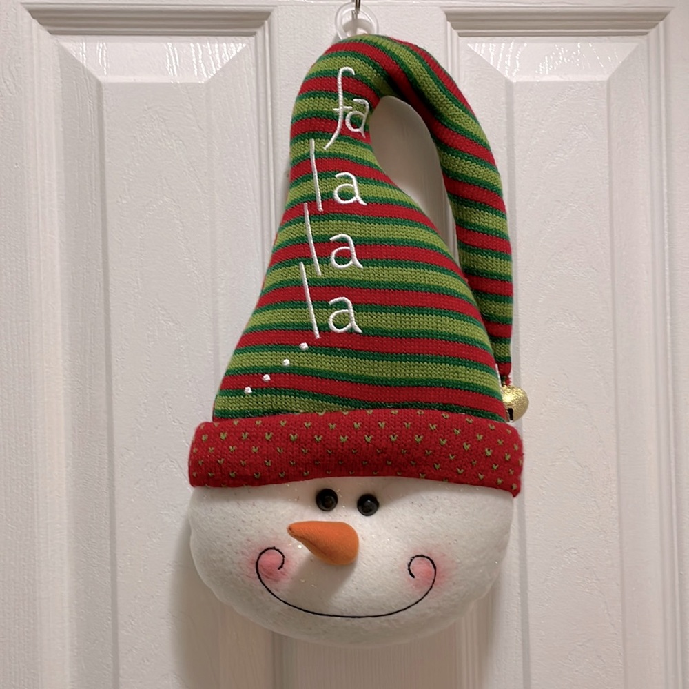 Smiling Snowman Door Hanger